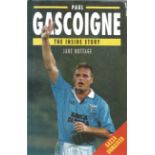 Paul Gascoigne hardback book titled The Inside Story signature piece attached to the inside title