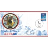 Olympic commemorative FDC Sydney Australia sporting glory 2000 signed by Ian Percy sailing Finn