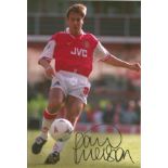 Football Paul Merson 12x8 signed colour photo pictured in action for Arsenal FC. Good Condition. All