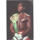 Boxing Frank Bruno 12x8 signed colour photo dedicated. Franklin Roy Bruno, MBE, born 16 November