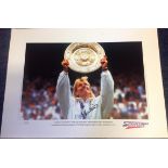 Tennis 22x16 Martina Navratilova sporting masters signed colour photo pictured with the Wimbledon