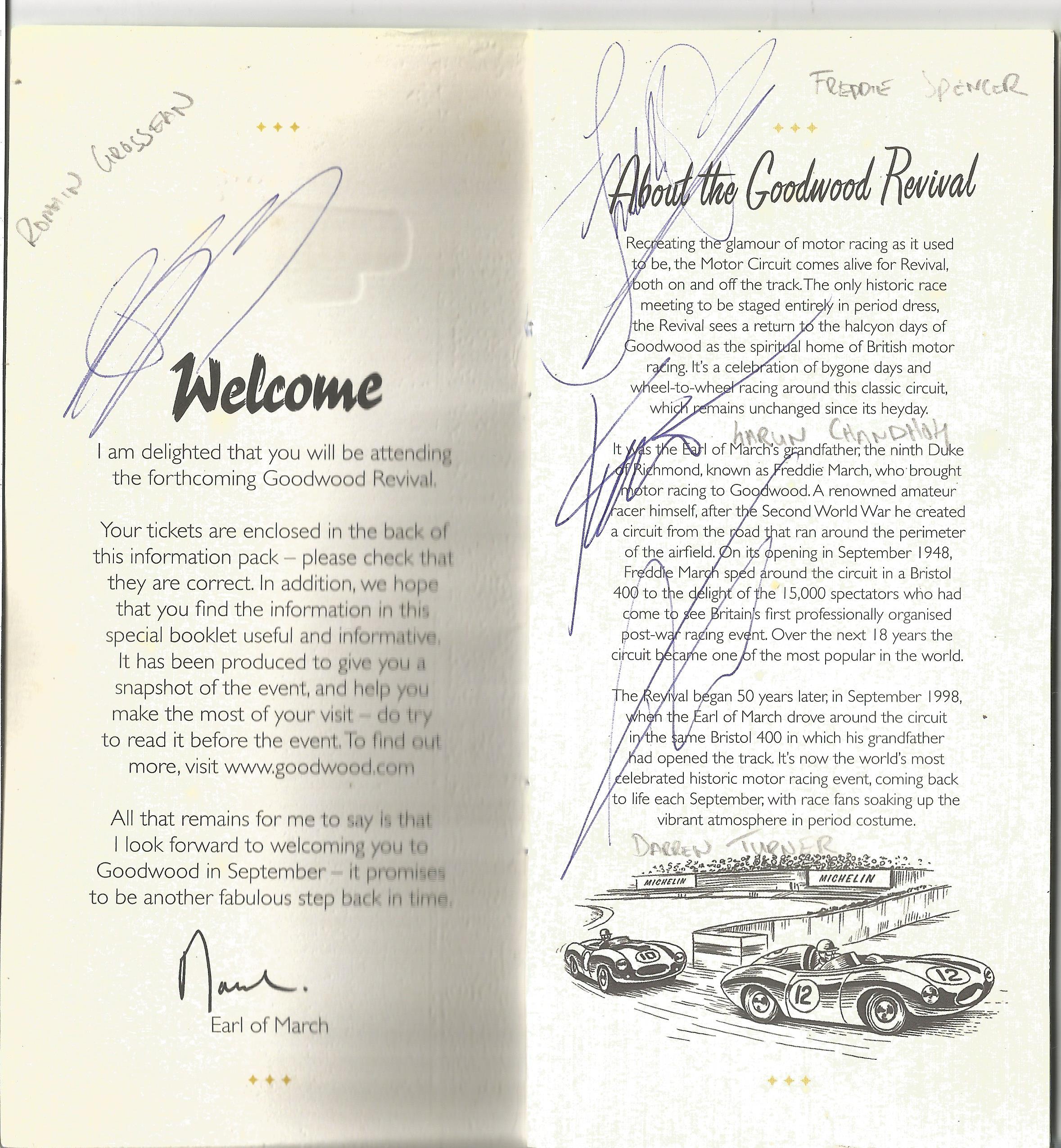 Motor Racing Goodwood Revival Meeting programme 2018 signed by 34 drivers who took part signatures - Image 2 of 7