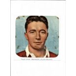Busby Babes Football Legends Roger Byrne 7x6 signed colour magazine page fixed to card. Roger
