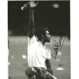 Football Luther Blissett 10x8 signed b/w photo pictured playing for England. Luther Loide