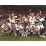 Football Tottenham Hotspur Signed Fa Cup 8x10 Photo By Ian Walker, Paul Stewart, Gary Lineker & Gary