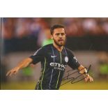 Football Bernardo Silva Signed Manchester City 8x12 Photo. Good Condition. All signed pieces come