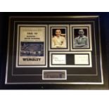 Football Stanley Mathews and Stan Mortensen 22x28 mounted and framed signature piece includes