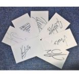 Football Chelsea FC collection seven 3x5 signed white cards from current and past players signatures