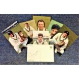 Cricket collection 7 signed 6x4 colour photos signatures in collection Eddie Hemmings, Derek