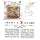 Olympic commemorative FDC The Olympic Games Barcelona 1992 medal collection signed by Steve