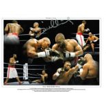 Boxing Danny Brixton Bomber Williams 16x12 signed colour montage photo pictured during his fight