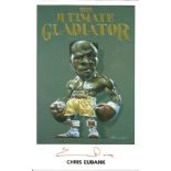 Boxing Chris Eubank 7x4 signed Ultimate Gladiator caricature. Christopher Livingstone Eubank, born 8