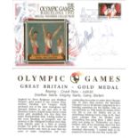 Olympic commemorative FDC The Olympic Games Barcelona 1992 medal collection signed by Jonny