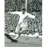 Football Eddie Gray 10x8 signed b/w photo pictured in action for Leeds United. Edwin Eddie Gray,