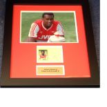 Football David Rocastle 21x18 approx mounted and framed signature piece. David Carlyle Rocastle