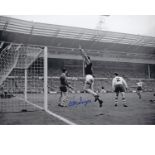 Autographed 16 x 12 photo, RON BOYCE, a superb image depicting Boyce jumping with joy after