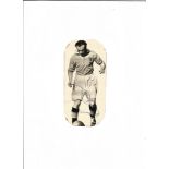 Football Legends Stanley Mathews 6x3 signed b/w magazine cutting fixed to card. Sir Stanley