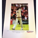 Cricket 22x16 Curtly Ambrose sporting masters signed colour photo pictured during his last test