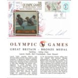 Olympic commemorative FDC The Olympic Games collection 1992 medal collection signed by Lawrie