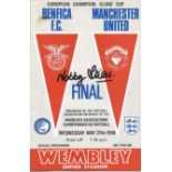 Football Manchester United v Benfica 1968 European Cup final reprint programme signed on the front