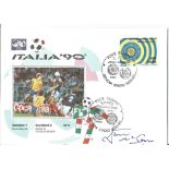 Football Stuart McCall signed FDC Italia 90 Sweden V Scotland double PM Genova Stadio 16. 6. 1990.