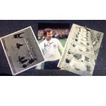 Football collection 3 signed photos signature in collection Gerry Francis, Brian Kidd, Alex