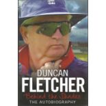 Cricket Duncan Fletcher signed autobiography Behind the Shades. Hard back with dust cover. Signed on