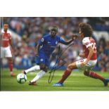 Football N'Golo Kante 12x8 signed colour photo pictured playing for Chelsea against Arsenal. Good
