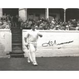 Cricket Fred Trueman 10x8 signed b/w photo of one of Englands greatest players. Good Condition.