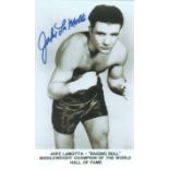 Boxing Jake La Motta 9x6 signed b/w photo. Giacobbe Jake LaMotta, July 10, 1922 - September 19, 2017