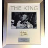 Golf Arnold Palmer 22x18 framed and mounted signature piece titled The King includes b/w photo