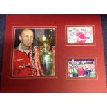 Football Jaap Stam 16x20 mounted signature piece pictured during his playing days at Manchester