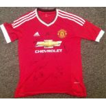 Football Manchester United signed replica home shirt signed by twelve United players past and