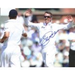 Cricket Graeme Swann 10x8 Signed Colour Photo Pictured Playing For England. Graeme Peter Swann, Born