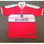 Football Gary Pallister signed Middlesbrough no 6 home shirt. Gary Andrew Pallister, born 30 June