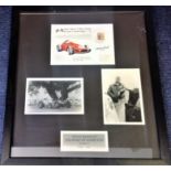 Motor Racing The Duke of Hamilton Angus 17x15 overall mounted signature piece includes FDC Great