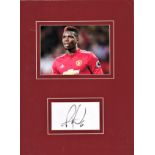 Football Paul Pogba 16x12 mounted signature piece. Paul Labile Pogba, born 15 March 1993 is a French