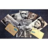 Motor Racing collection includes 7 unsigned b/w photos pictured legends such as Fangio, Carroll