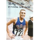Billy Mills 6x4 signed colour photo Olympic Gold Medallist in the Athletics 10, 000 metres for the