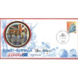 Olympic commemorative FDC Sydney Australia sporting glory 2000 signed by Steve Redgrave MBE rowing