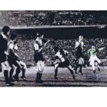 Autographed 16 x 12 photo, BERTIE AULD 1970, a superb image depicting Auld celebrating in front of