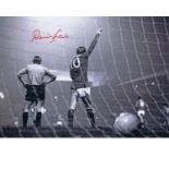 Autographed 16 x 12 photo, DENIS LAW 1969, a superb image depicting the Manchester United striker