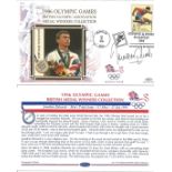 Olympic commemorative FDC 1996 Olympic Games British Medal Winners collection signed by Jonathan
