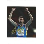 Bohdan Bondarenko 6x4 signed colour photo Olympic Bronze medallist in the High jump for Ukraine at