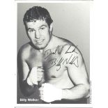 Boxing Golden Boy Billy Walker 8x6 signed b/w photo. William, Billy Walker, born Stepney, London,