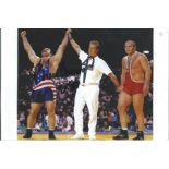 Olympics Bruce Baumgartner 6x4 signed colour photo, who won 2 Olympic Golds, 1 silver and 1 bronze