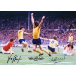 Autographed 16 x 12 photo, ARSENAL 1979, a superb image depicting Arsenal players celebrating