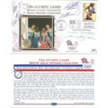 Olympic commemorative FDC 1996 Olympic Games British Medal Winners collection signed by GB 4x400