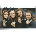 Olympics Katie Meli signed 6x4 colour photo, American swimmer who won a Gold and Bronze for the