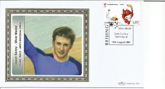 Olympic commemorative FDC Beijing 2008 dedicated to Jason Kenny cycling Mens sprint silver medallist